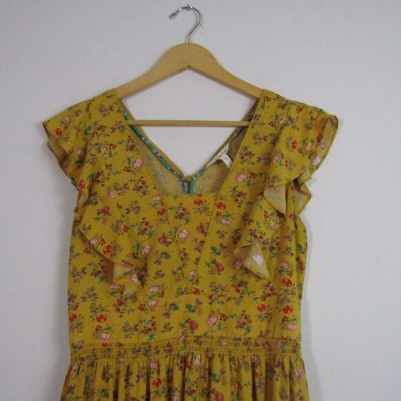 Matilda Jane Dress Medium Yellow Floral Fantasy Fancy Romantic Boho Cottage - Picture 3 of 14